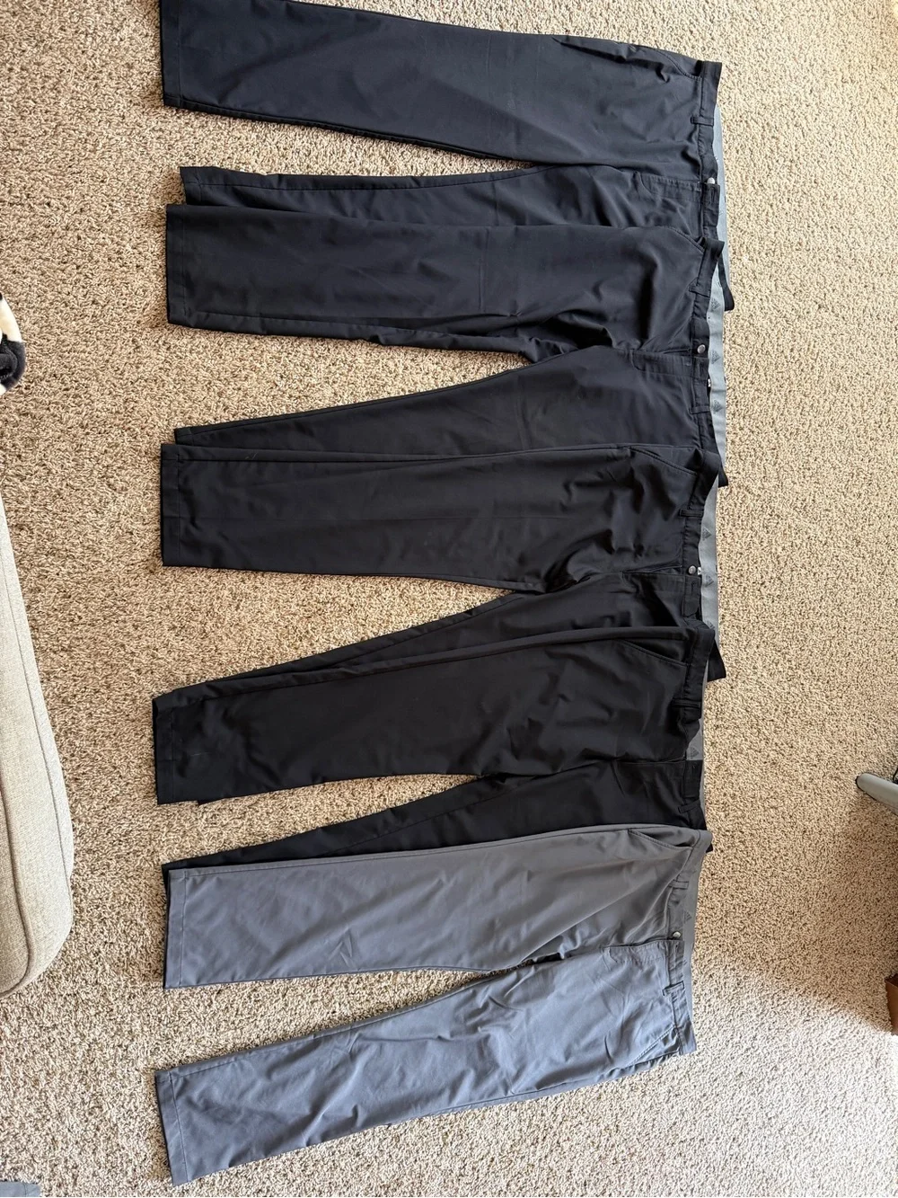 adidas Men’s Black & Gray Athletic Joggers Pack $100 for all 5 pair